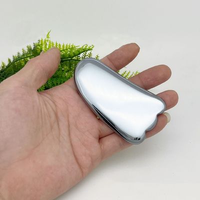 Disponibile il logo personalizzatod Terahertz argento Gua Sha Massaggio Strumento di raschiatura per la bellezza facciale Skin Spa