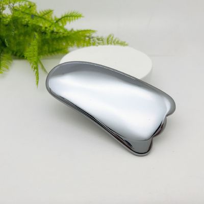 Disponibile il logo personalizzatod Terahertz argento Gua Sha Massaggio Strumento di raschiatura per la bellezza facciale Skin Spa