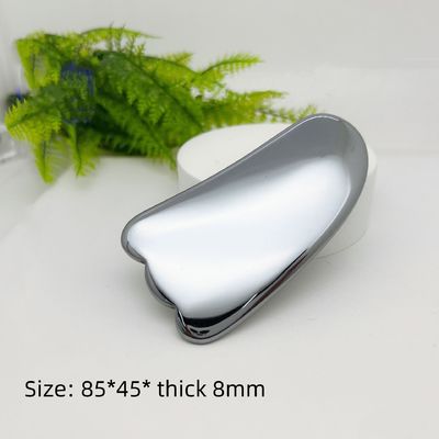 Disponibile il logo personalizzatod Terahertz argento Gua Sha Massaggio Strumento di raschiatura per la bellezza facciale Skin Spa