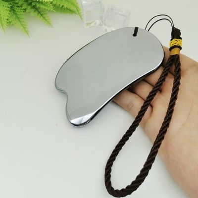 Massaggiatore Faciale Pietra Energetica Argento Terahertz Scraping Board THz Gua Sha Massaggio Strumento 2024 Prodotti di tendenza Energia sana