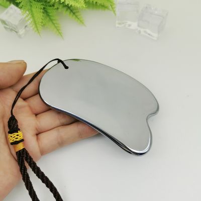 Massaggiatore Faciale Pietra Energetica Argento Terahertz Scraping Board THz Gua Sha Massaggio Strumento 2024 Prodotti di tendenza Energia sana