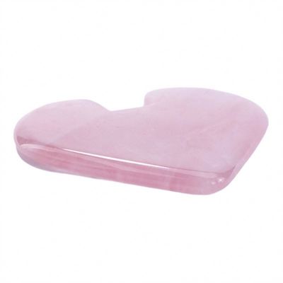 Logo Disponibile in Rose Quartz Pietra a forma di cuore Gua Sha per la cura della pelle e massaggiatore del corpo