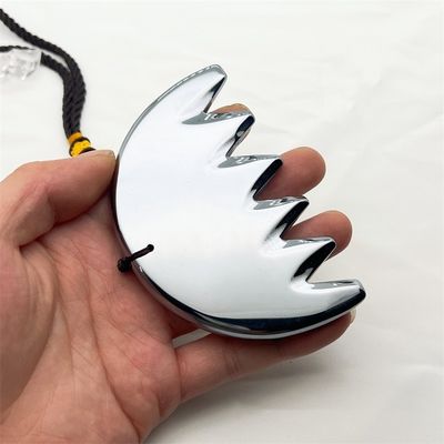 Massaggio Corporeo Argento Seis denti Terahertz Gua Sha Tavola Scalp pettine Guasha Energia Pietra Testa Massaggiatore Salute Salone di bellezza Strumento