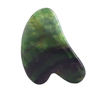 2024 Forma di cuore arcobaleno Fluorite Gua Sha Massaggio Strumento di raschiatura per Body Spa