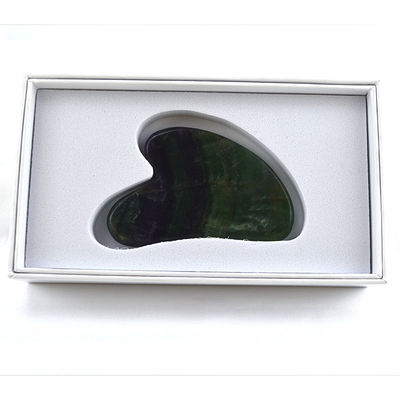 2024 Forma di cuore arcobaleno Fluorite Gua Sha Massaggio Strumento di raschiatura per Body Spa
