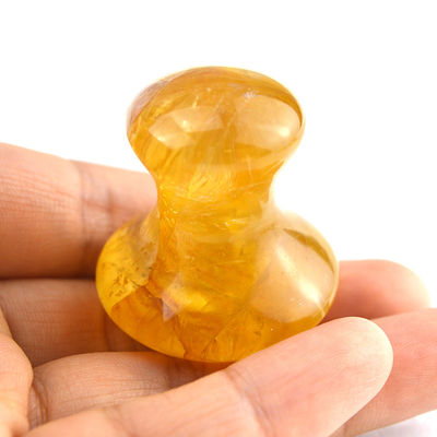 Funghi gialli di citrina Gua Sha Massaggio Faciale Strumento Funghi forma a prezzi accessibili