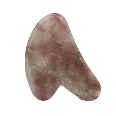 2024 Naturale Fragola Cristallo Giada Gua Sha Forma Cuore Faccia Raschiatura Massaggio Guasha Tavola per Massaggio Area Corpo Intero