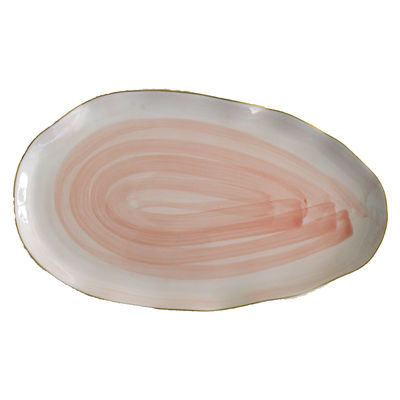 Piatto di pesce in ceramica per la preparazione di insalate di frutta pasta piatto principale lavastoviglie e forno a microonde Forma irregolare