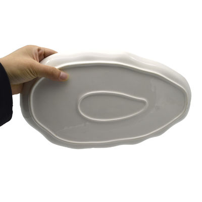 Piatto di pesce in ceramica per la preparazione di insalate di frutta pasta piatto principale lavastoviglie e forno a microonde Forma irregolare