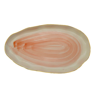 Piatto di pesce in ceramica per la preparazione di insalate di frutta pasta piatto principale lavastoviglie e forno a microonde Forma irregolare