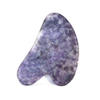 Attrezzature per il massaggio del corpo Forma di cuore naturale Pietra viola Gua Sha Scraping Board per il rilassamento muscolare e la salute della pelle Spa