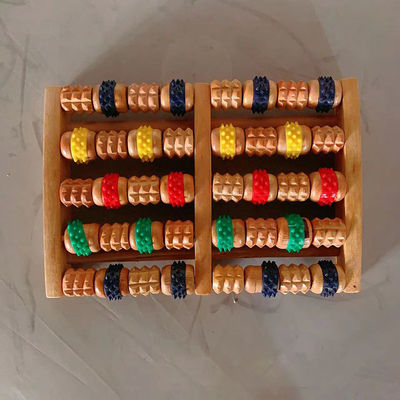 Massaggiatore del corpo Massaggiatore di piedi di legno cinese Modello a rulli per la cura della salute Massaggiatore bagno dei piedi Massaggiatore di circolazione del sangue Massaggiatore
