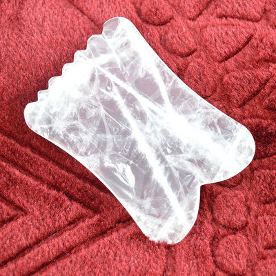 Proprietà Massaggi muscolari Equipaggiamento 2024 Arrivi Quartzo chiaro Gua Sha Rock Cristallo Guasha Gemstone Scultore Strumento