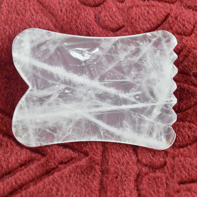 Proprietà Massaggi muscolari Equipaggiamento 2024 Arrivi Quartzo chiaro Gua Sha Rock Cristallo Guasha Gemstone Scultore Strumento
