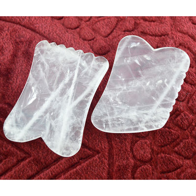 Proprietà Massaggi muscolari Equipaggiamento 2024 Arrivi Quartzo chiaro Gua Sha Rock Cristallo Guasha Gemstone Scultore Strumento