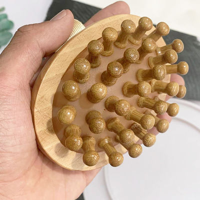 Proprietà attrezzature per il massaggio della testa arrivi Massaggio con spazzola di bambù puro 100% Popolare cuscino d'aria in legno di faggio pettine per la bocca larga
