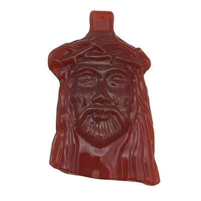 Migliora il tuo Feng Shui con personalizzare collare di giada naturale pendente incantesimi micro Gesù Cristo croce Agate pendente