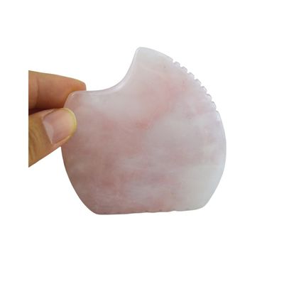 Logo personalizzato Shell Shape Rose Quartz Gua Sha Massage Tool per massaggi muscolari e cura della pelle Spa attrezzature di bellezza