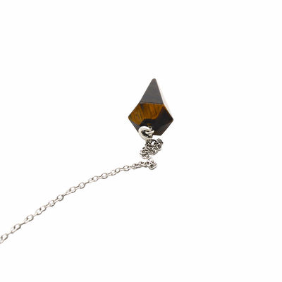 Squisito occhio di tigre naturale chakra pendolo cristallo pendente collana per uomini e donne bohémien