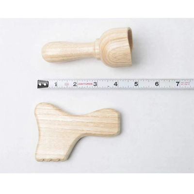 Mini massaggiatore in legno massello marrone con manico a sei pezzi Guasha Body Self Health Skin Care Tool Spa