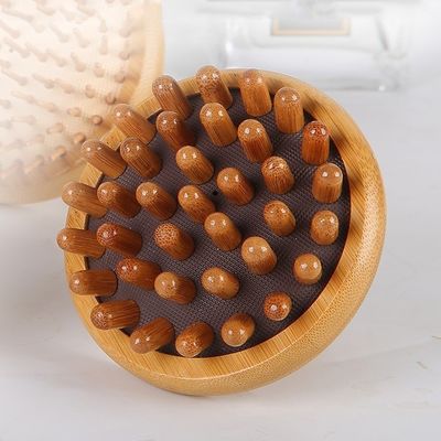 Massaggio del cuoio capelluto Spazzola per capelli in bambù pettine personalizzata Logo Legno Detangling pettine per capelli 2023 Eco-friendly Guasha Massage Tools
