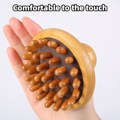 Massaggio del cuoio capelluto Spazzola per capelli in bambù pettine personalizzata Logo Legno Detangling pettine per capelli 2023 Eco-friendly Guasha Massage Tools