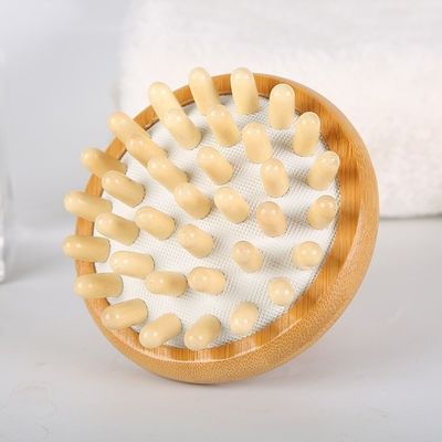 Massaggio del cuoio capelluto Spazzola per capelli in bambù pettine personalizzata Logo Legno Detangling pettine per capelli 2023 Eco-friendly Guasha Massage Tools