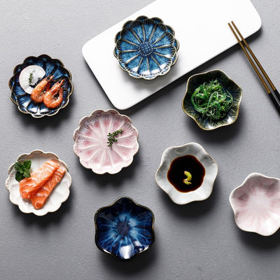 Piastra di ceramica ovale moderna dipinta a mano per ristorante Supposto logo e OEM ODM