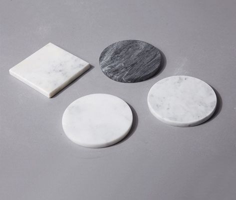 Set di bevande in marmo rotondo quadrato esagonale con lucidatore per tazze per la collezione delle tue bevande