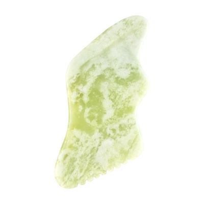 Massaggiatore Corporeo Guasha di Giada Verde Naturale per l'Anti-Aging Cinese Xiuyan Giada Forma di Fulmine Gua Sha Scraping Massaggio Strumento