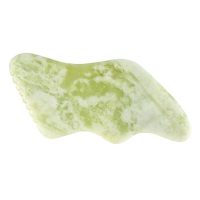 Massaggiatore Corporeo Guasha di Giada Verde Naturale per l'Anti-Aging Cinese Xiuyan Giada Forma di Fulmine Gua Sha Scraping Massaggio Strumento