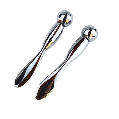 Acciaio Inossidabile Acciaio d'argento Guasha Massaggio Occhi bastone Crema Occhi cucchiaio sfera di metallo perline Massaggiatore Occhi Per Pulizia Cura della pelle 2024 Stile