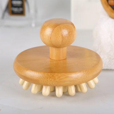 Forma di fungo marrone Bambù Gua Sha Scalp Massaggio Airbag pettine di legno Guasha Tool Head Relax Massaggiatore Capelli Cura della salute Spazzola di bellezza