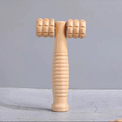Massaggio corporeo Roller di massaggio facciale in legno con texture naturali e logo personalizzato
