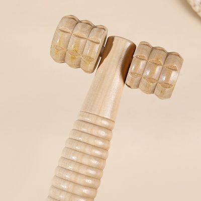 Massaggio corporeo Roller di massaggio facciale in legno con texture naturali e logo personalizzato