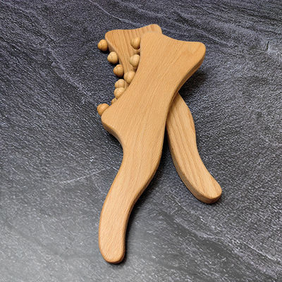 Massaggiatore di stimolazione meridiana 2024 Massaggiatore di Guasha di faggio di legno per il dragaggio del corpo e il rilassamento della fascia muscolare