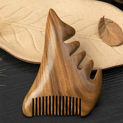 Disponibile pettine da massaggio in legno di sandalo per la testa Meridiano pettine per il cuoio capelluto faccia occhio spalla collo raschiatura