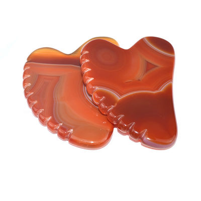 Disponibile il logo personalizzato di naturale Carnelian Facial Giada Guasha attrezzo per la cura della pelle per massaggi del corpo