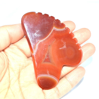Disponibile il logo personalizzato di naturale Carnelian Facial Giada Guasha attrezzo per la cura della pelle per massaggi del corpo