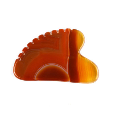 Forma di cuore Carnelia Gua Sha Scraping Massaggio Tavola Con Denti Agata Rossa Guasha Massaggiatore Faciale Corpo Massaggiatore Spa Spa Relax Tool per Spa