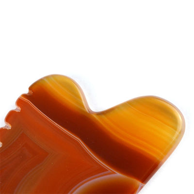 Forma di cuore Carnelia Gua Sha Scraping Massaggio Tavola Con Denti Agata Rossa Guasha Massaggiatore Faciale Corpo Massaggiatore Spa Spa Relax Tool per Spa