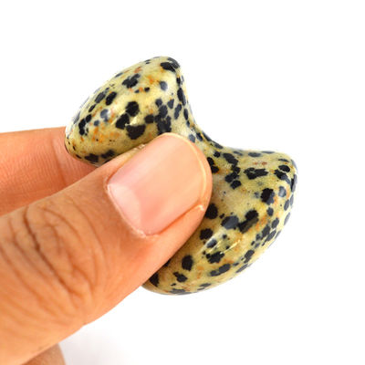 Disponibile il logo personalizzatod Pietra di massaggio a forma di fungo di giada naturale Gua Sha per il rilassamento della cura della pelle del viso e del corpo