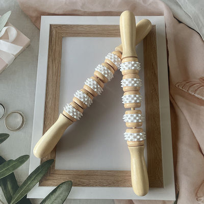 Massaggio in legno naturale con bastoncino di Guasha Legno Coppa svedese Massaggio con funghi Terapia in legno per Gua Sha Muscolo di scultura del corpo
