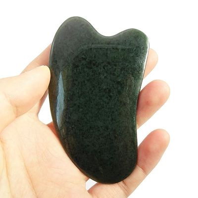 Massaggiatore Faciale Nefrite Naturale Giada Pietra Gua Sha Tavola per viso e corpo Cura della pelle SPA Trattamento di terapia di agopuntura