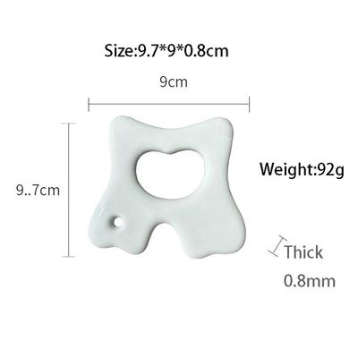 Strumento per la cura della pelle per la bellezza Facial Gua Sha Board per massaggi in ceramica e rilassamento muscolare