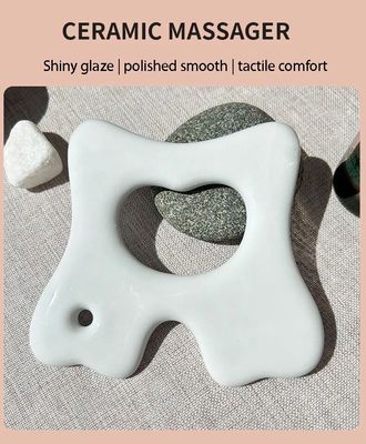 Strumento per la cura della pelle per la bellezza Facial Gua Sha Board per massaggi in ceramica e rilassamento muscolare