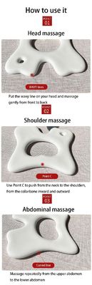 Strumento per la cura della pelle per la bellezza Facial Gua Sha Board per massaggi in ceramica e rilassamento muscolare