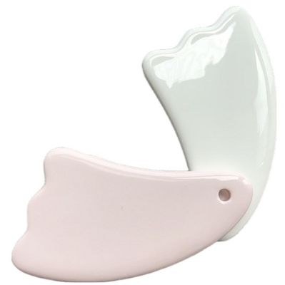 Disponibile il logo personalizzato Mini Massaggio Ceramico Gua Sha Strumento per Corpo Collo Volto Cura della Pelle Spa Facial Lifting Bellezza