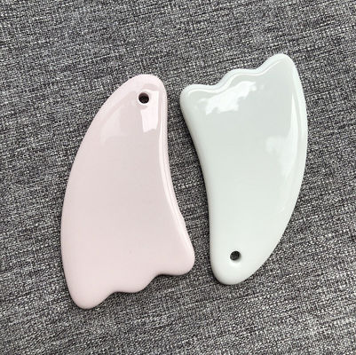 Disponibile il logo personalizzato Mini Massaggio Ceramico Gua Sha Strumento per Corpo Collo Volto Cura della Pelle Spa Facial Lifting Bellezza