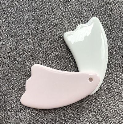 Disponibile il logo personalizzato Mini Massaggio Ceramico Gua Sha Strumento per Corpo Collo Volto Cura della Pelle Spa Facial Lifting Bellezza
